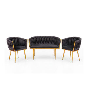 Black weaving sofa set's