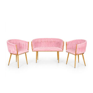 Pink weaving sofa set's