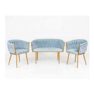 Blue weaving sofa set's